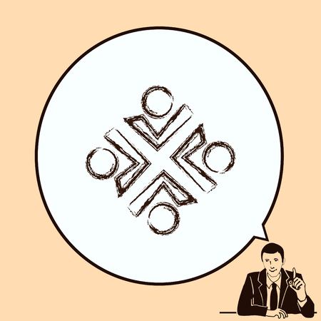 Group of people icon, Friends icon,  vector illustrationのイラスト素材