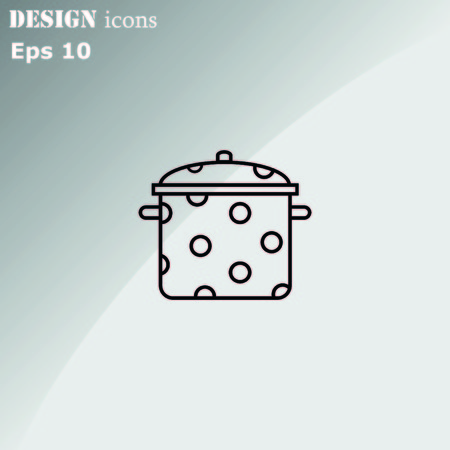 Home appliances icon. pan icon. Vector illustration.のイラスト素材