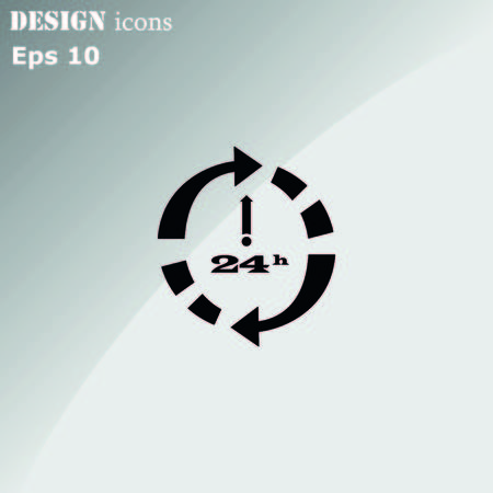 Clock Icon, vector illustrationのイラスト素材