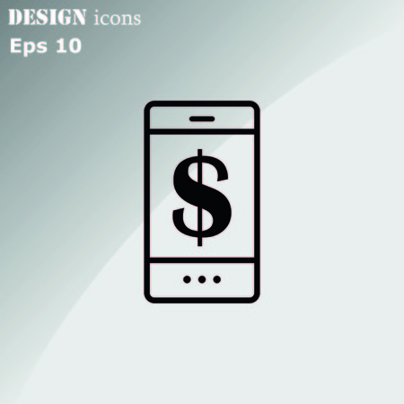 Financial Services Cloud, Money icon, Finance Icon, vector illustration. Flat design styleのイラスト素材