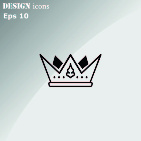 Crown icon. Finance Icon, vector illustration. Flat design style.のイラスト素材