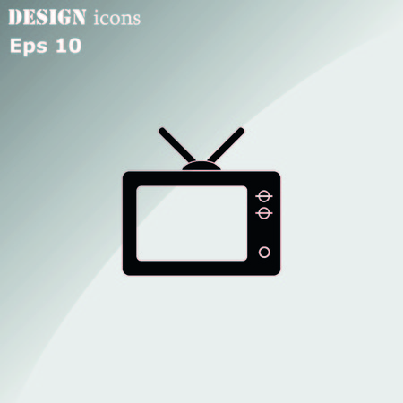 Home appliances icon. TV icon. Vector illustration.のイラスト素材
