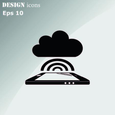 Technology innovation icon. Cloud technology, vector illustration.のイラスト素材