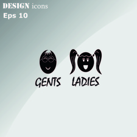 Restroom icon, vector illustrationのイラスト素材