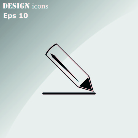 Pencil icon, vector illustrationのイラスト素材