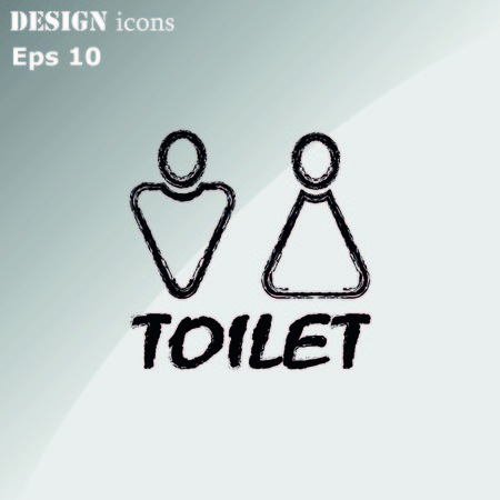 Restroom icon, vector illustrationのイラスト素材