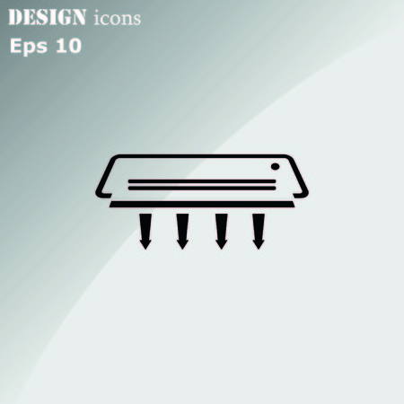 Home appliances icon. Air Conditioning icon. Vector illustration. Split System.のイラスト素材