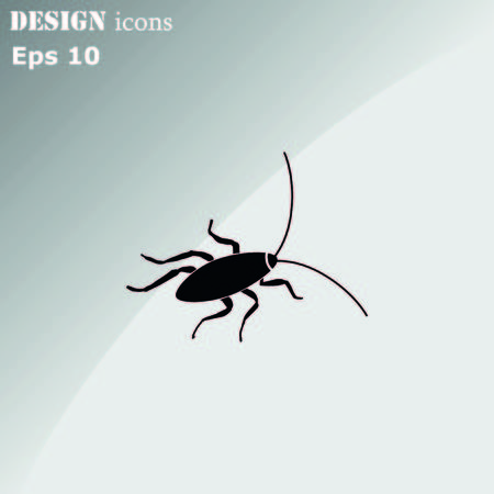 Cockroach icon, pest icon, vector illustration.のイラスト素材