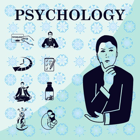 Psychology icon set, Psychologist icon,  vector illustration.のイラスト素材