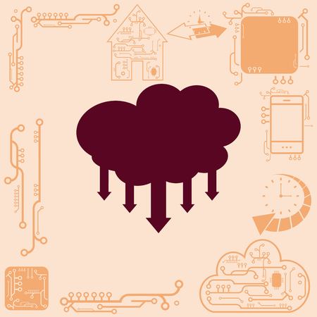 Technology innovation icon. Cloud technology, vector illustration.のイラスト素材