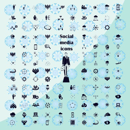 social network icons set, Friends icons set, Group of people icons set, vector illustration. Flat design styleのイラスト素材