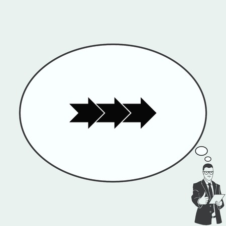 Arrow indicates the direction  icon, vector illustrationのイラスト素材