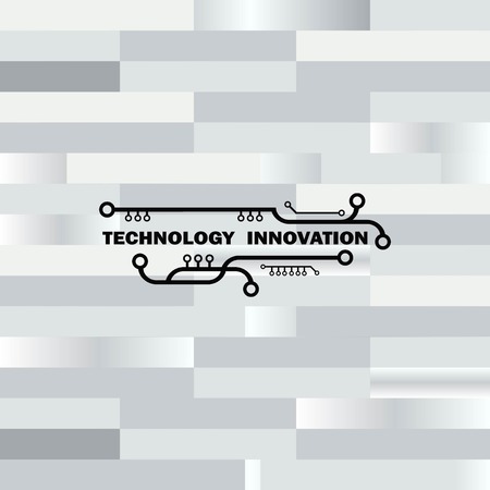 Technology innovation icon. Circuit board, microchip icon. Vector illustration.のイラスト素材