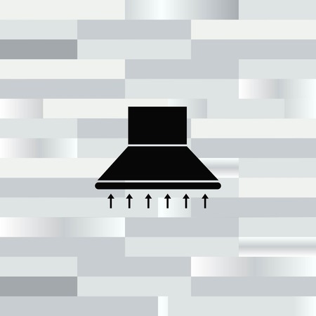 Home appliances icon. Kitchen hood icon. Vector illustration.のイラスト素材