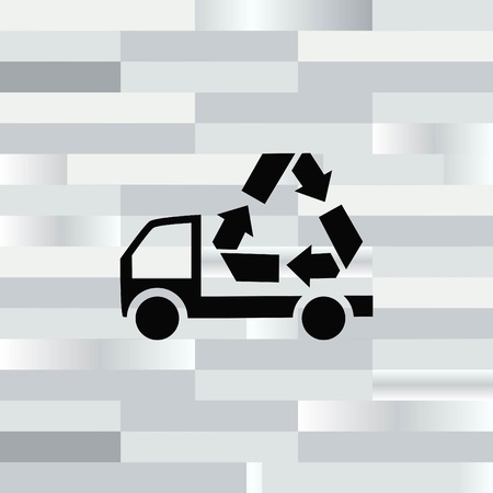 Place trash icon, recycle icon. Flat Vector illustrationのイラスト素材