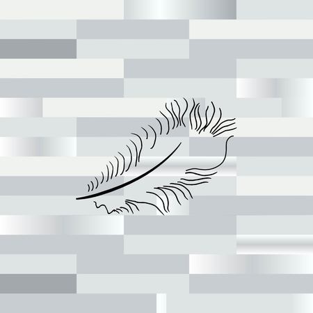Pen icon, swan feathers icon, vector illustration.のイラスト素材