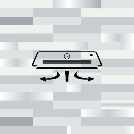 Home appliances icon. Air Conditioning icon. Vector illustration. Split System.のイラスト素材