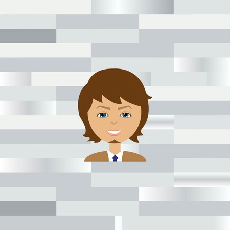 stylish avatar of guy in flat design. Vector illustrationのイラスト素材