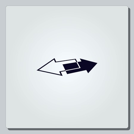 Arrow indicates the direction  icon, vector illustrationのイラスト素材