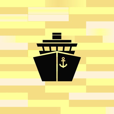 Ship icon, vector illustration. Flat design style.のイラスト素材