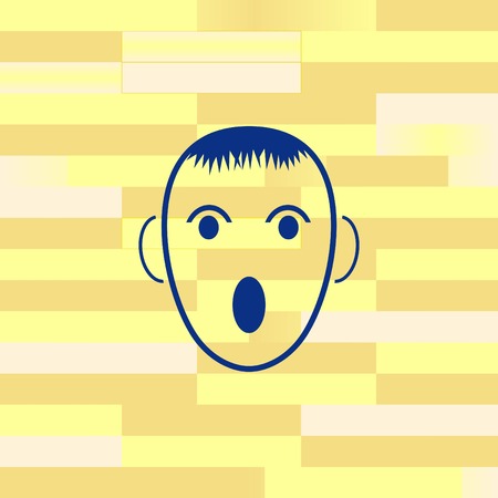 Angry little boy Icon.のイラスト素材