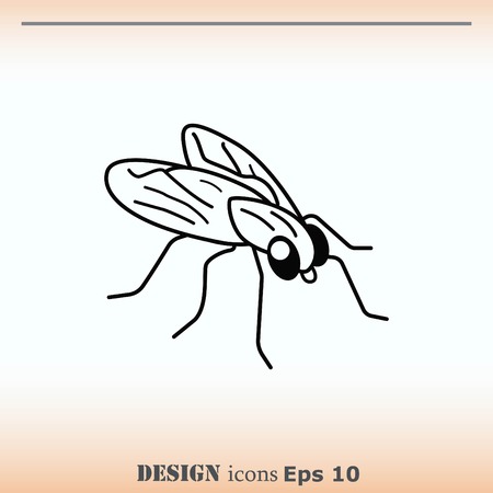 Mosquito icon. Leech icon. Wasp icon. Fly icon, vector illustration.のイラスト素材