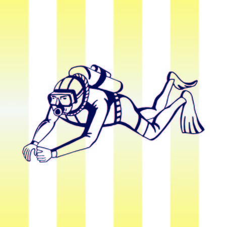Diver icon, Extreme sports icon, diving icon. Vector illustration.のイラスト素材