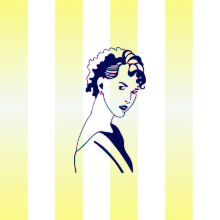 Beautiful woman. Female silhouette. Fashionable. Glamour. Vector illustrationのイラスト素材