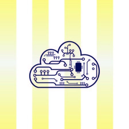 Technology innovation icon. Cloud technology, vector illustration.のイラスト素材
