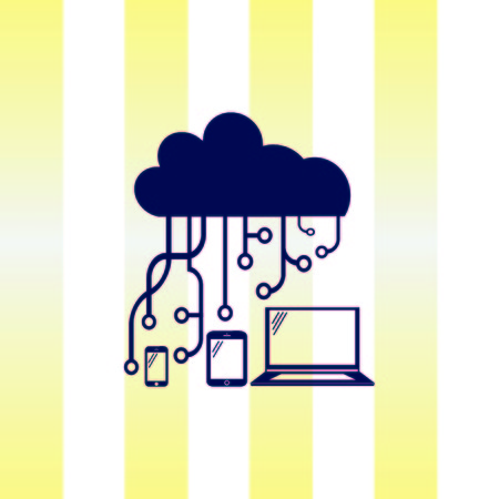 Technology innovation icon. Cloud technology, vector illustration.のイラスト素材