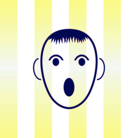 Angry little boy Icon.のイラスト素材