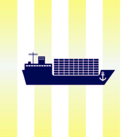 Ship icon, vector illustration. Flat design style.のイラスト素材