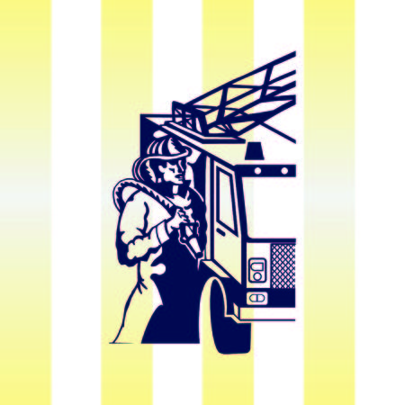 Firefighter Icon, Fireman Icon.のイラスト素材