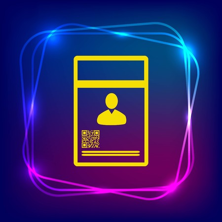 Document determining identity icon. Flat Vector illustrationのイラスト素材