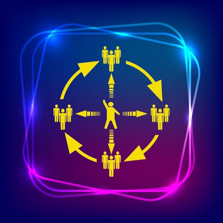 Group of people icon, Friends icon,  vector illustrationのイラスト素材