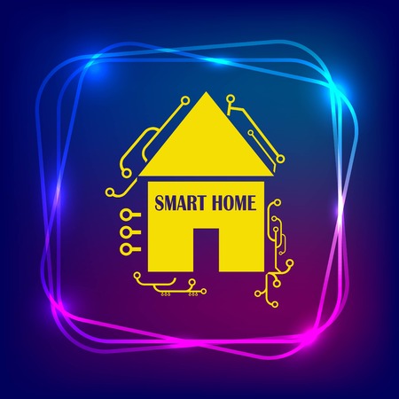 Smart home in the cloud concept symbol vector illustrationのイラスト素材