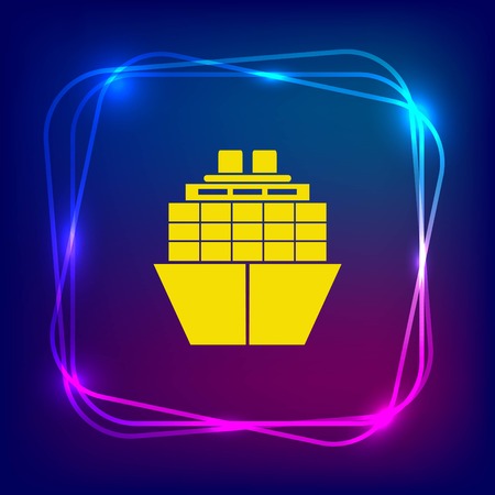 Ship icon, vector illustration. Flat design style.のイラスト素材