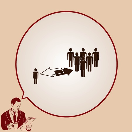 Group of people icon, Friends icon,  vector illustrationのイラスト素材