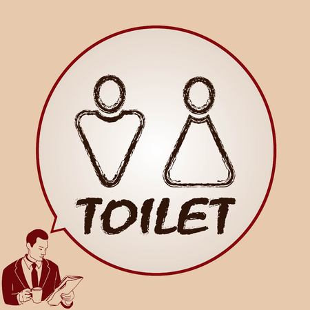 Restroom icon, vector illustrationのイラスト素材