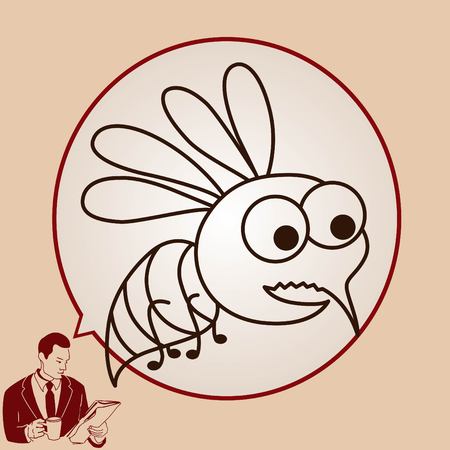 Mosquito icon. Leech icon. Wasp icon. Fly icon, vector illustration.のイラスト素材