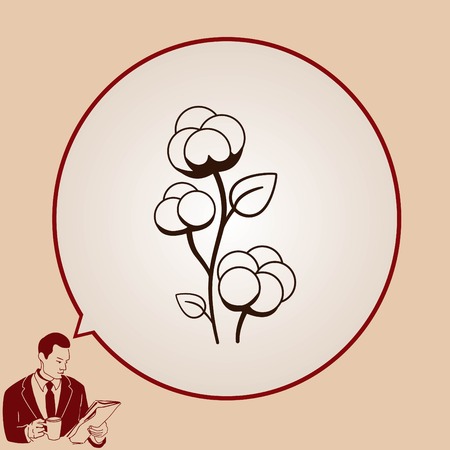 Cotton icon, vector illustration.のイラスト素材