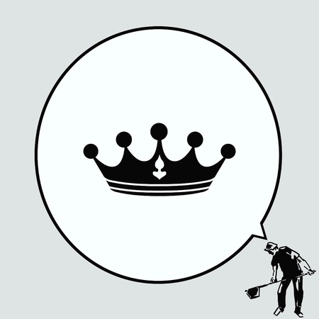 Crown icon. Finance Icon, vector illustration. Flat design style.のイラスト素材
