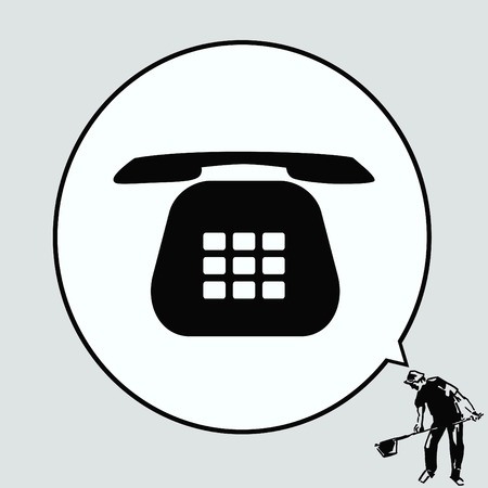 The handset, phone icon , vector illustration.のイラスト素材