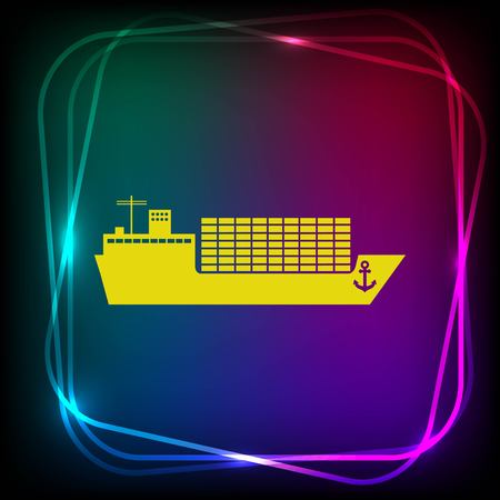 Ship icon, vector illustration. Flat design style.のイラスト素材