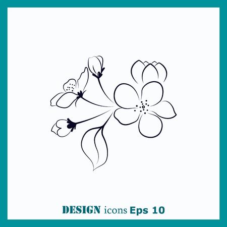 Vector flower Iconのイラスト素材