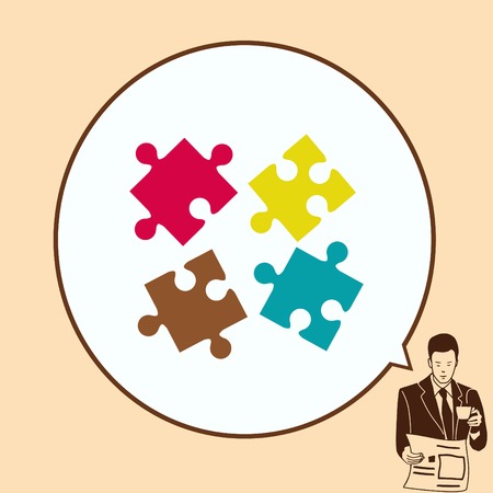 Puzzle, vector illustration.のイラスト素材