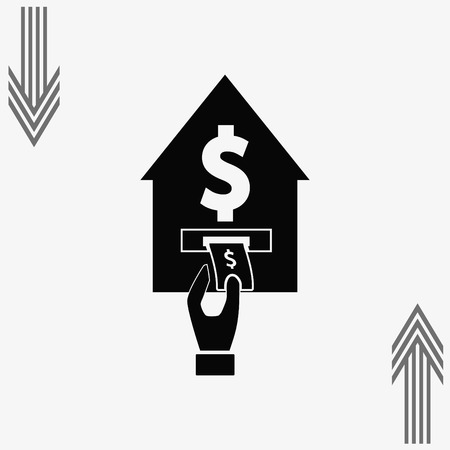 Money icon, Finance Icon, vector illustration. Flat design style.のイラスト素材