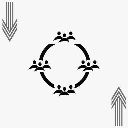 Group of people icon, Friends icon,  vector illustrationのイラスト素材