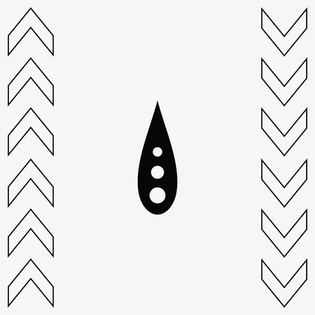 Drop icon.  Flat Vector illustrationのイラスト素材