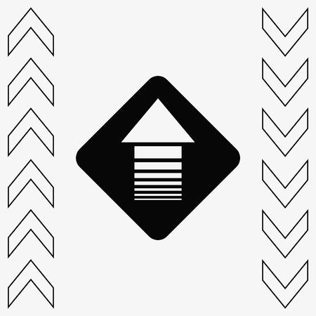 Arrow indicates the direction  icon, vector illustrationのイラスト素材